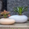 pebbles illuminated planters