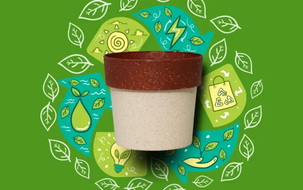 arty round eco planters