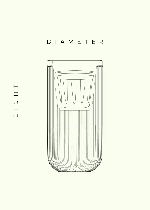 tokyo high illuminated round planters