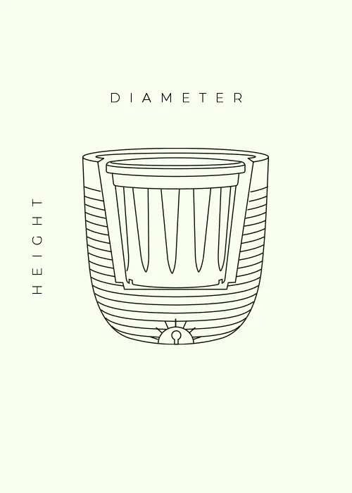 milano short illuminated round planters